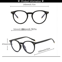 Round Anti Light Glasses For Women Men Students Casual Jelly Spectacles Frame