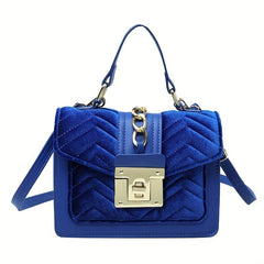 Minimalist Square Shoulder Bag Classic Flap Satchel Bag