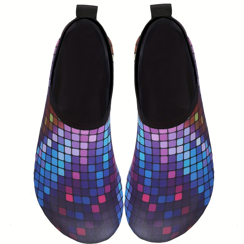 Women's Plaid Print Water Shoes Quick Drying Outdoor Sporty Creek Shoes