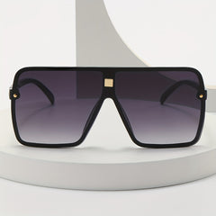 Y2K Oversized Square Sunglasses Gradient Lens Rivet Decor Glasses UV400