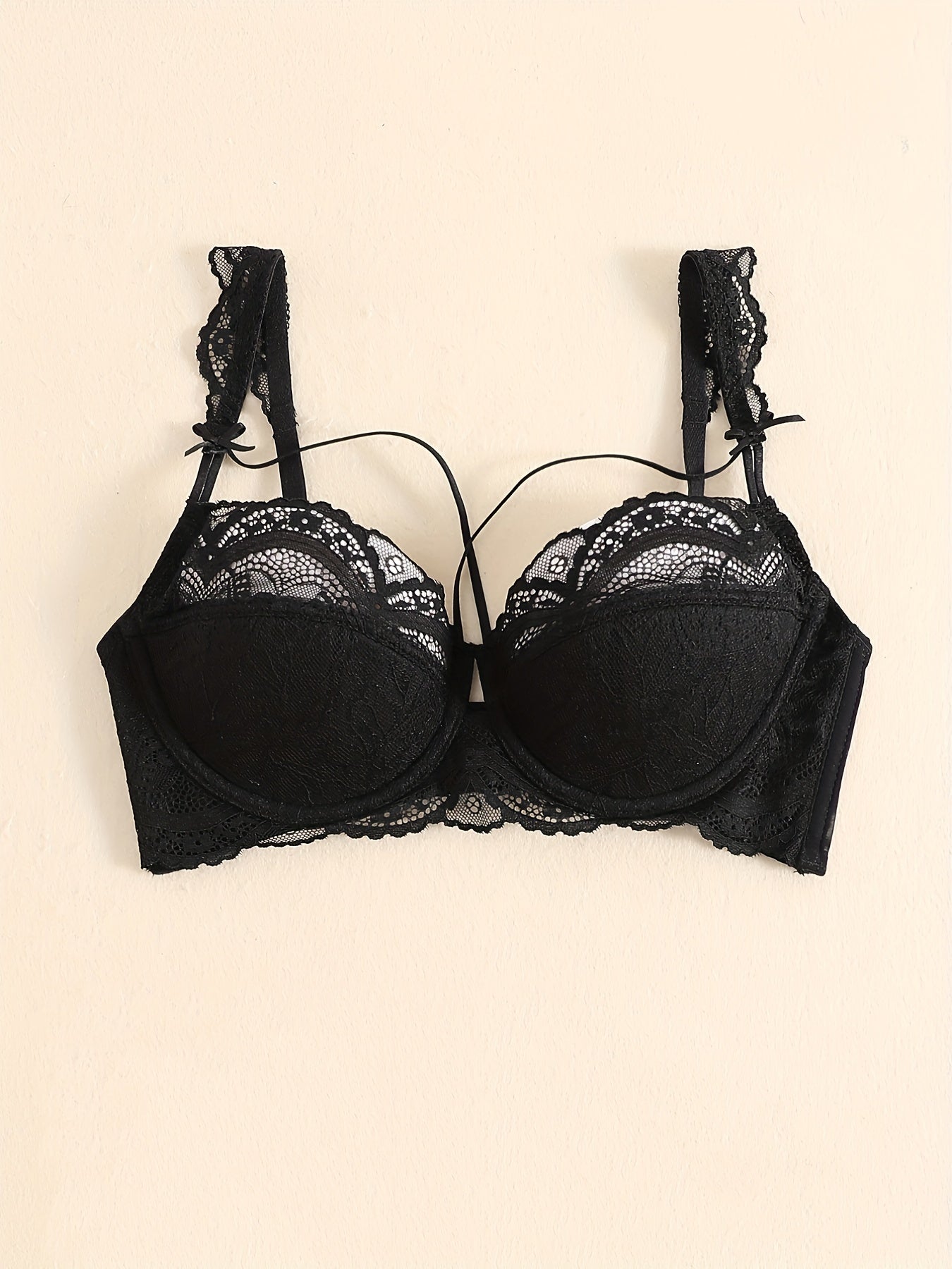  Sexy Bra Women's Plus Contrast Lace Full Coverage Underwire Bra
