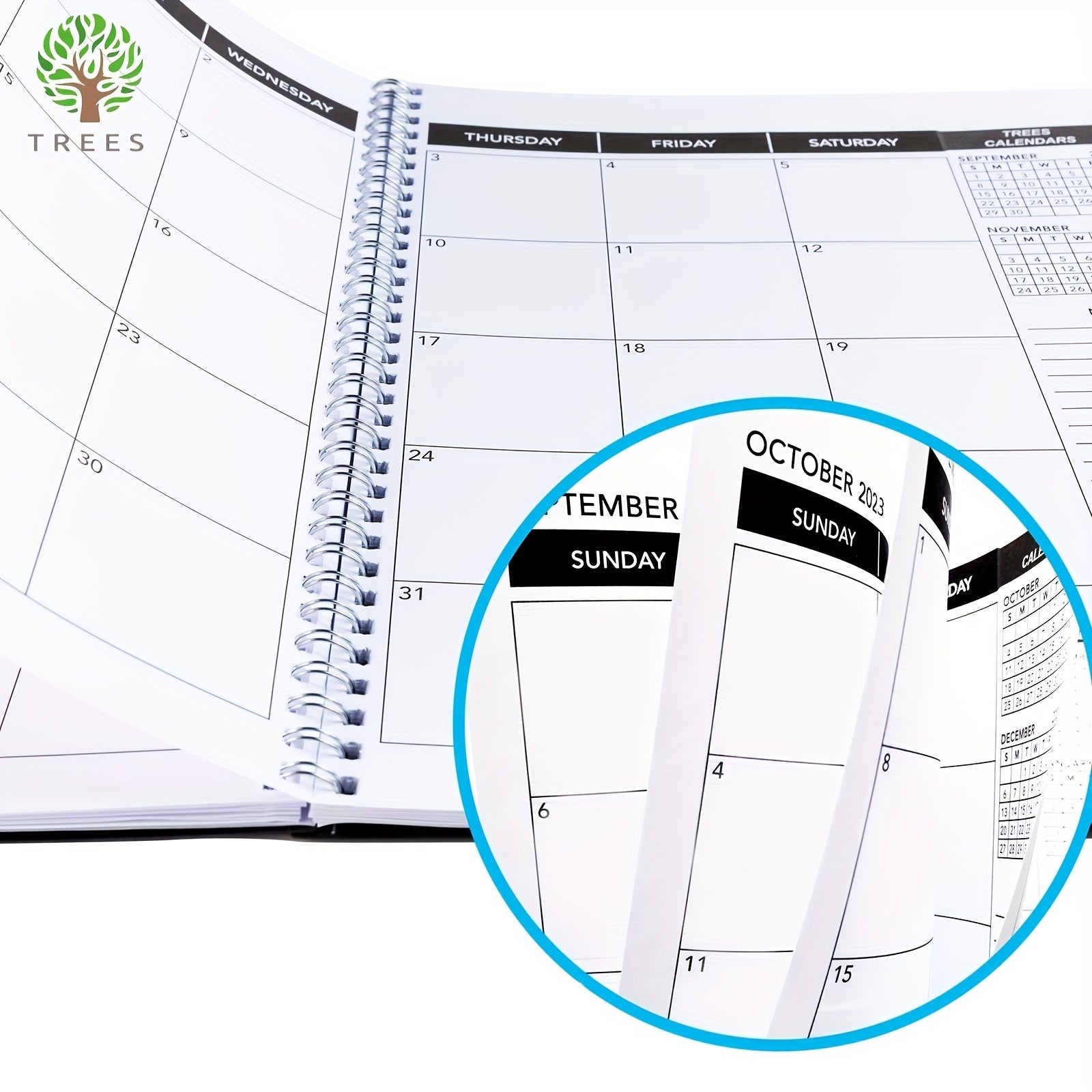Trees 1pc Monthly Planner Calendar 2 Year Weekly Monthly Planner