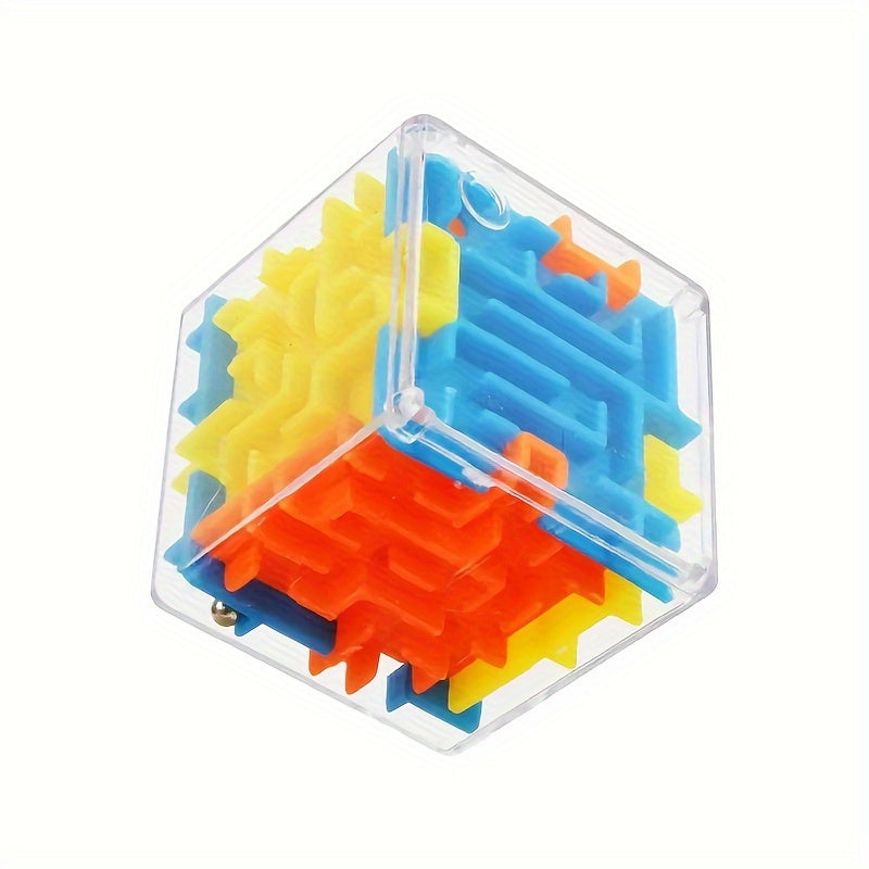 6pcs 3D Mini Maze Toys Puzzle Toys Rotating Random Colors