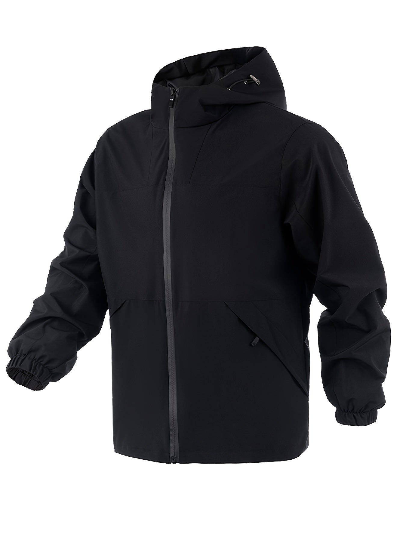 Men's Casual Hooded Waterproof Windbreaker Jacket for Outdoors