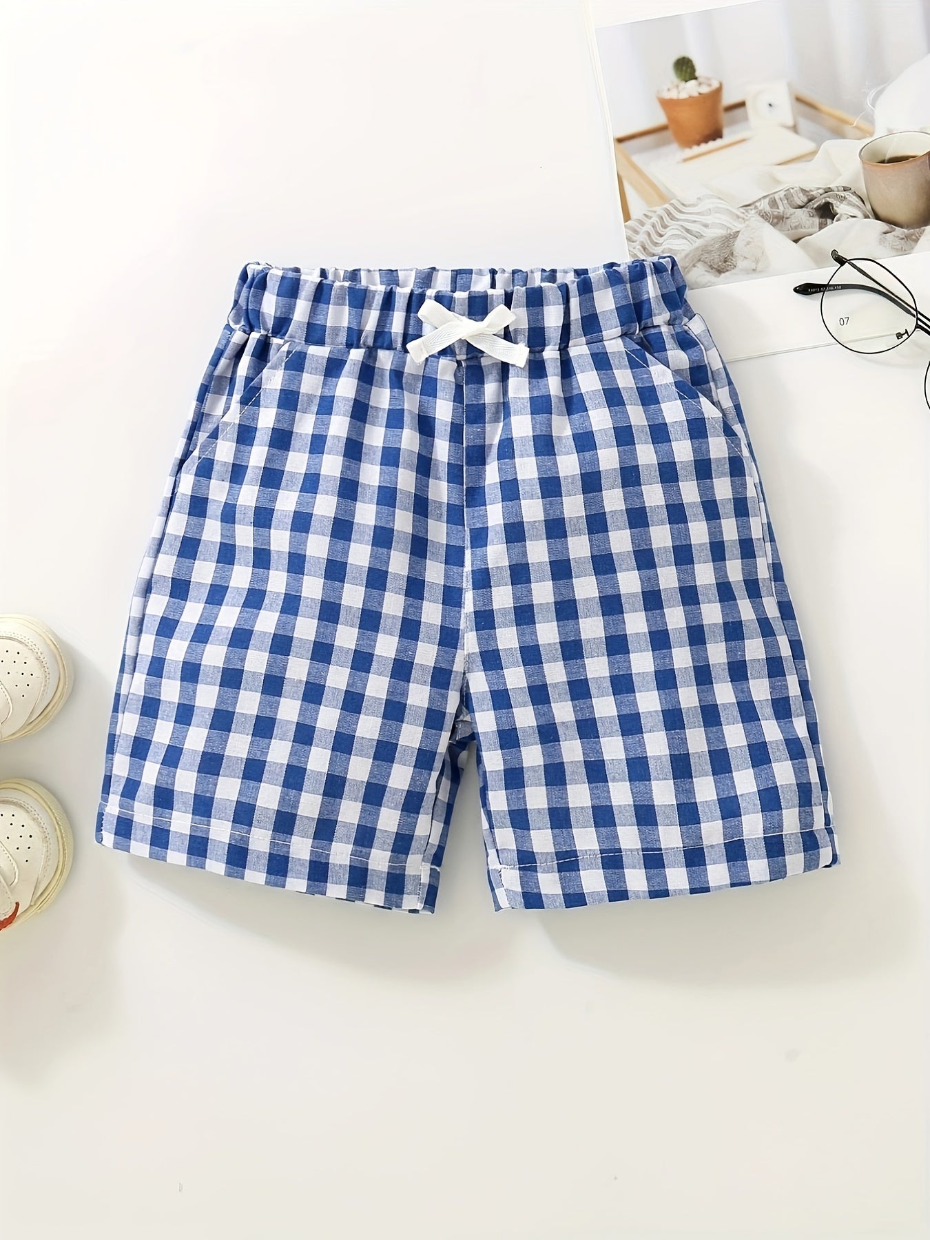 Boys Plaid Casual Shorts Comfortable Breathable For Summer Kids Clothes