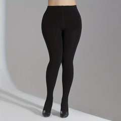  Solid High Rise Stretchy Pantyhose