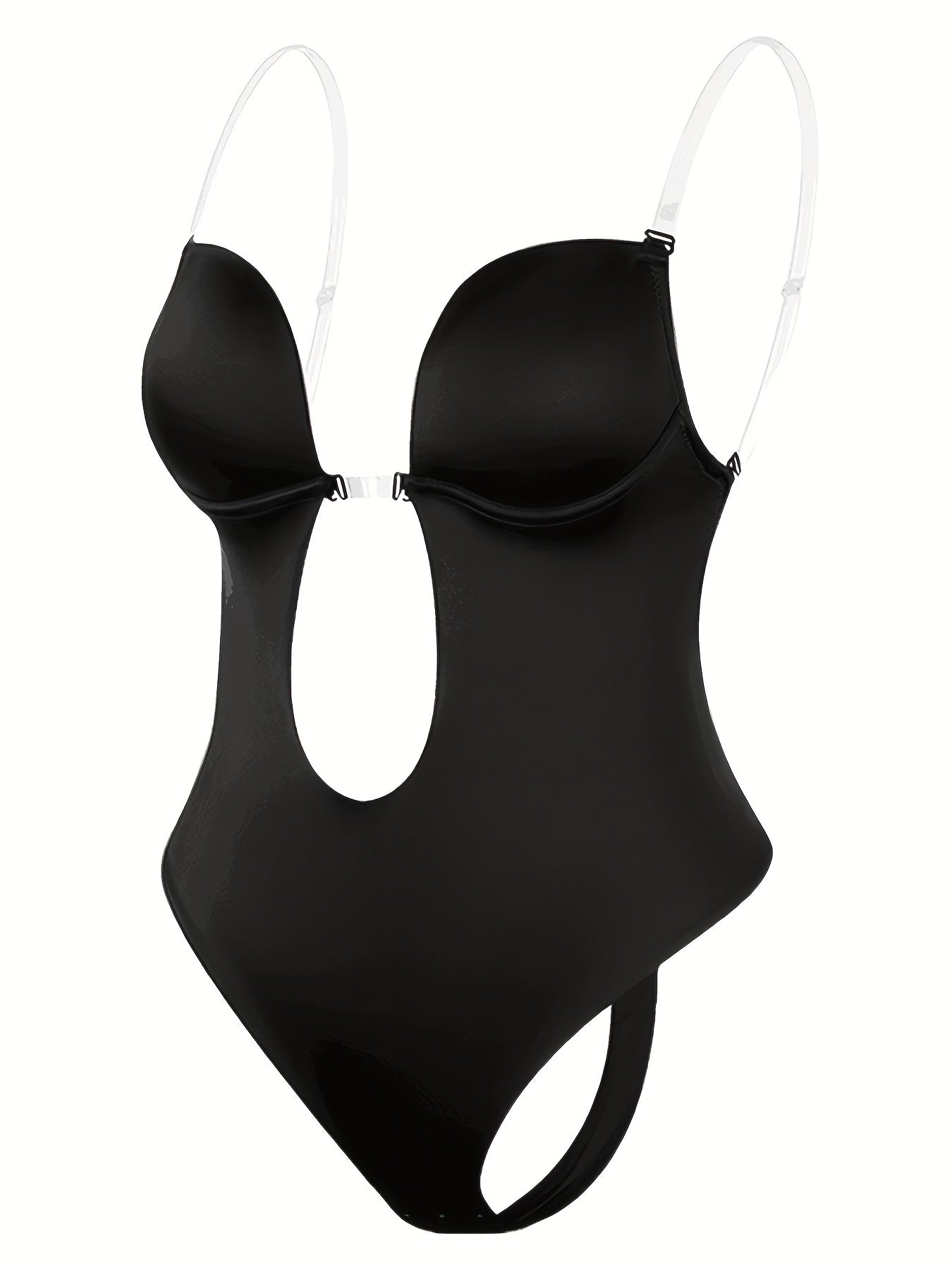 Tummy Control Bodysuit Slimming Shaper Sheer Straps Underwear