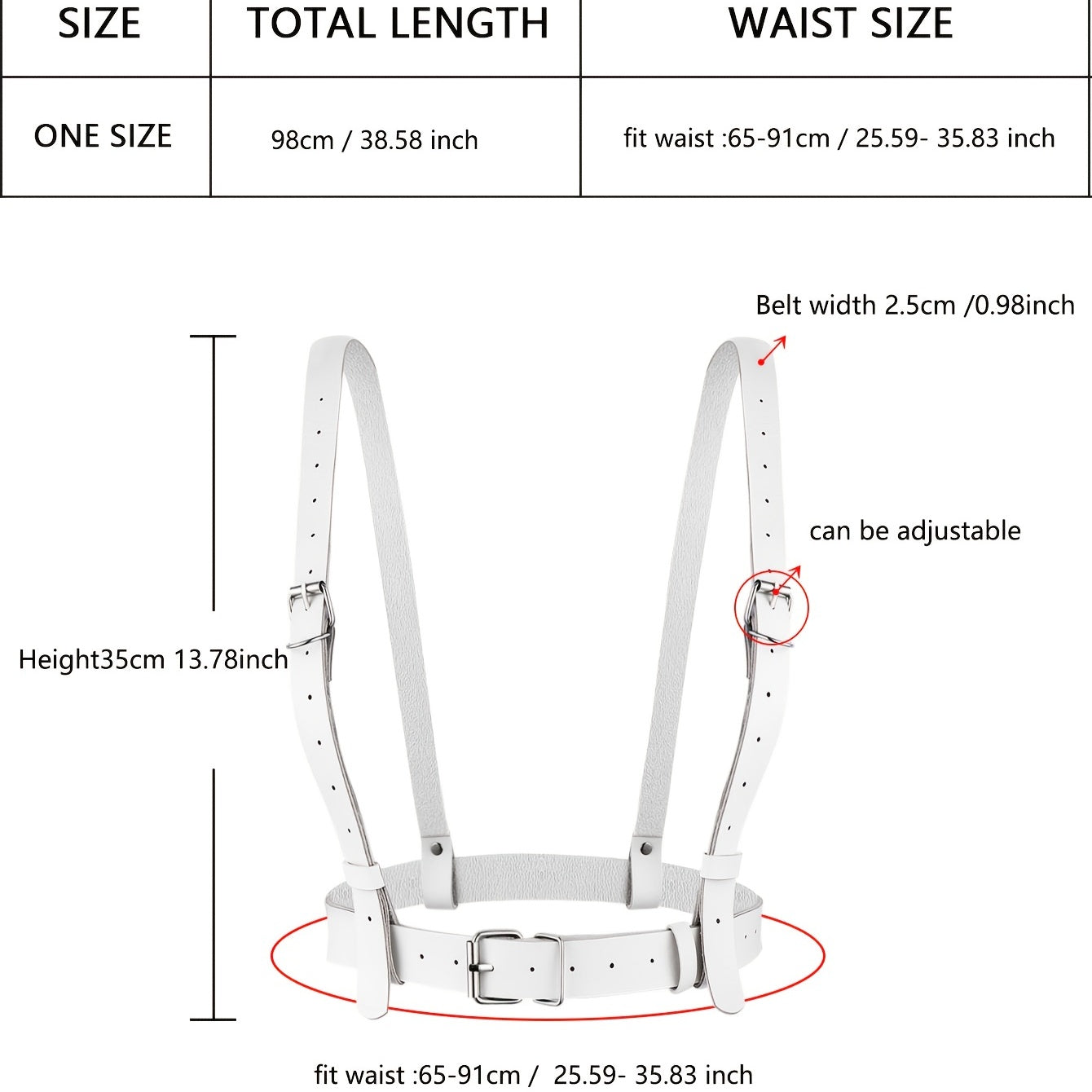 PU Leather Harness Belt Gothic Body Belt for Party Costume Accessories