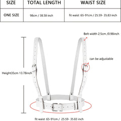 PU Leather Harness Belt Gothic Body Belt for Party Costume Accessories