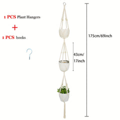 Macrame Plant Hanger 3 Tier Hanging Planter Basket
