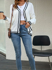  Colorblock Stripe Cardigan