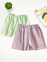 3pcs Girls Casual Waffle Safety Shorts Thin Comfortable Summer Shorts