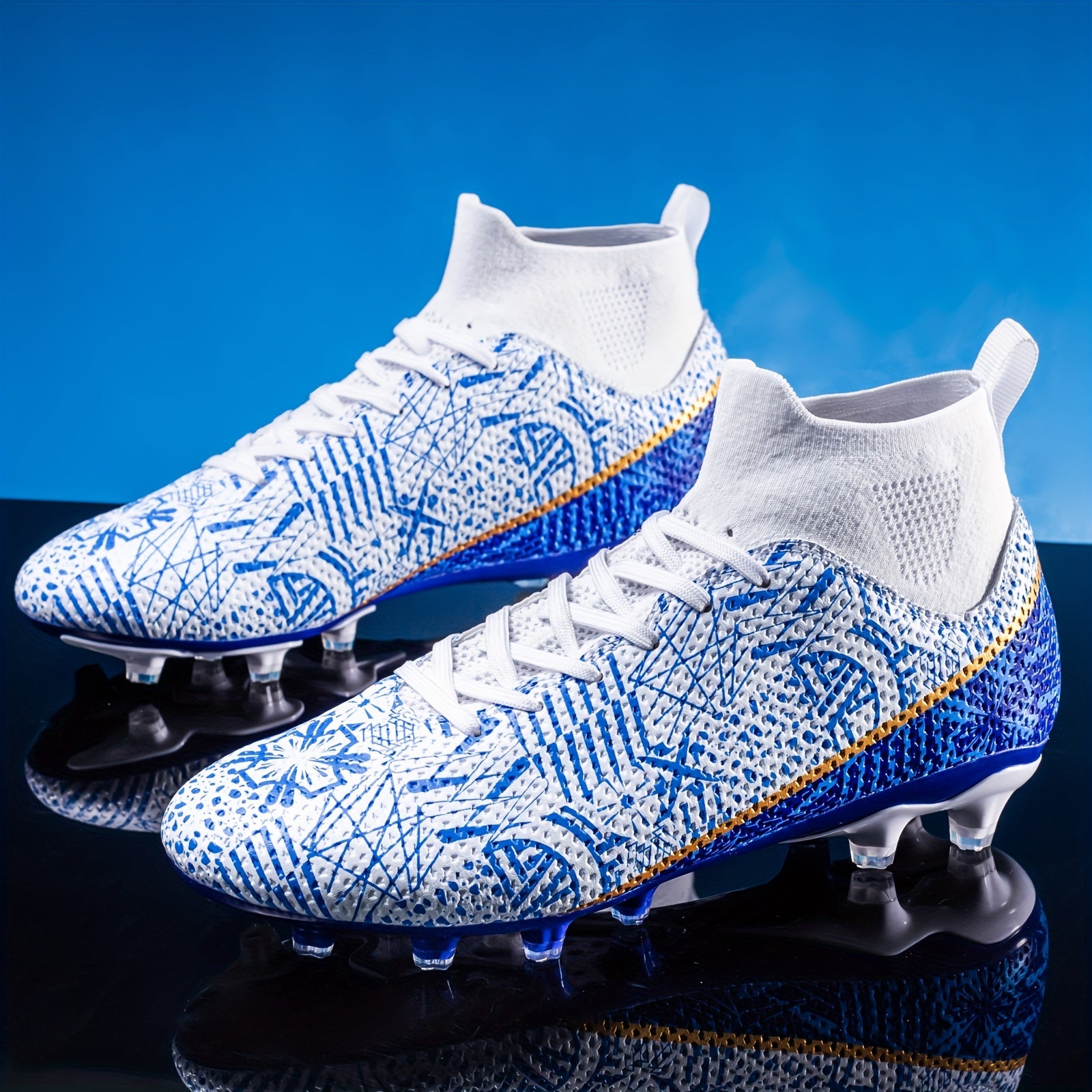 Boy's High Top Non Slip Football Cleat With Spikes