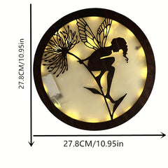 Children's Room Angel's Wings LED Wooden Wall Sticker Pendant