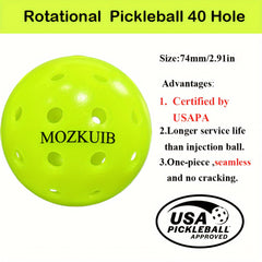 High Bounce Pickleball Set Of 3 USAPA Approved 40 Hole Balls