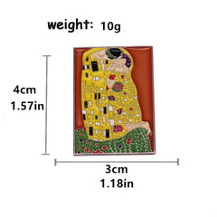 The Kiss Enamel Lapel Pin Backpack Brooch Jewelry Accessories