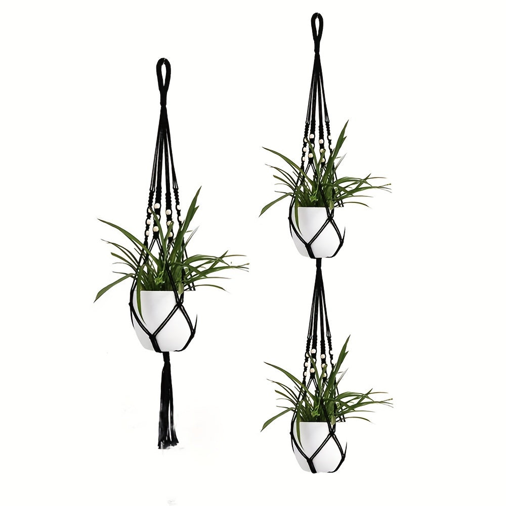 2-Tier Macrame Plant Hangers for Indoor Plants
