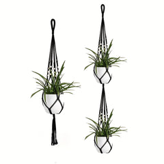 2-Tier Macrame Plant Hangers for Indoor Plants