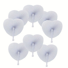 2pcs Heart Fan Wedding Gift Pocket Chinese Style Dance Fan