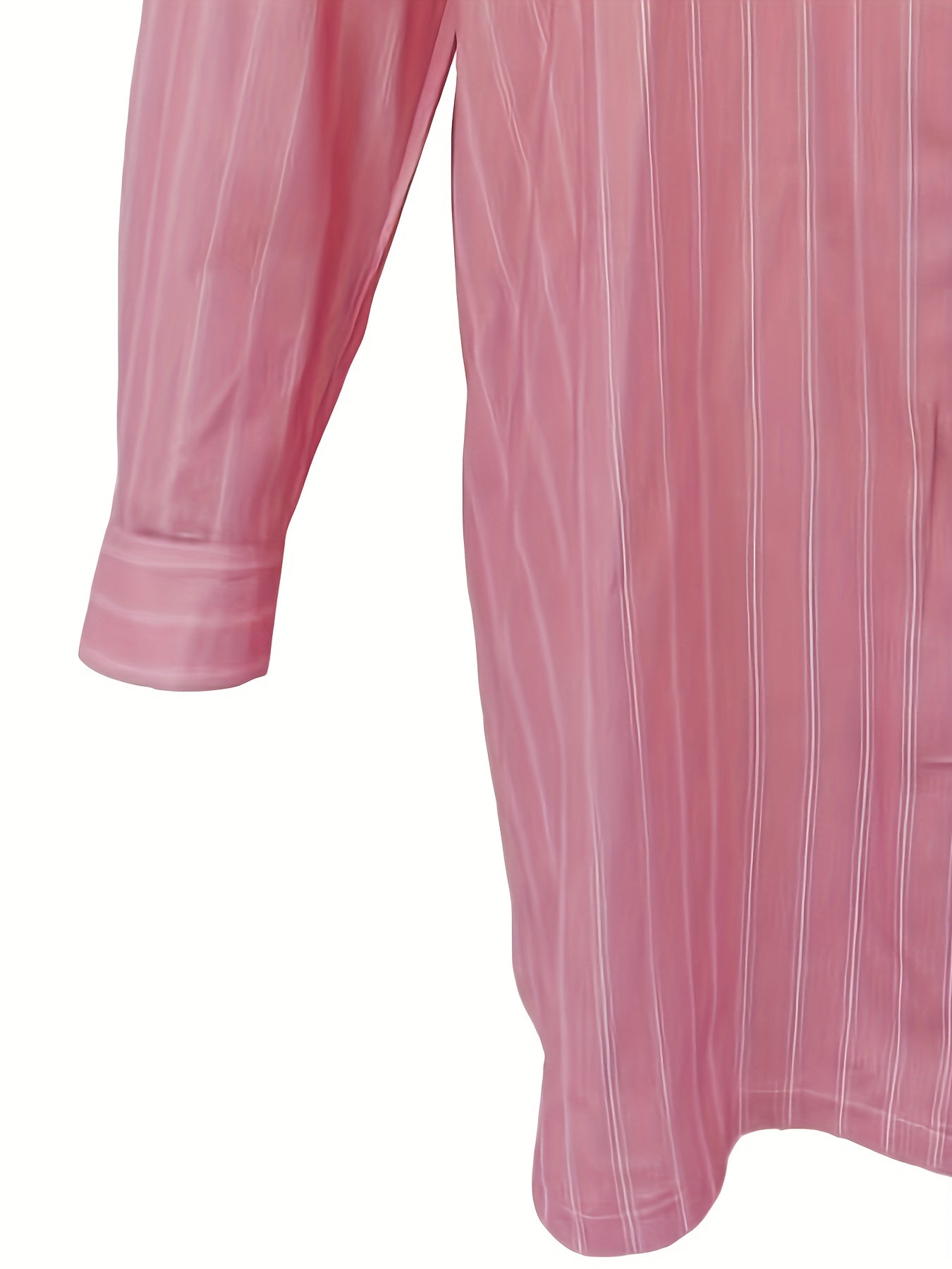  Striped Button Up Long Sleeve Blouse