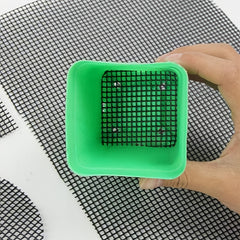 50pcs Bonsai Mesh Drainage Screens Flower Pot Hole Mesh Pad Square