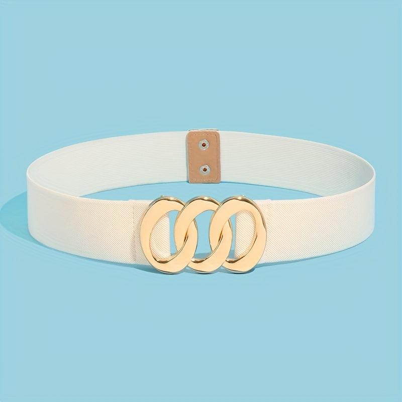 Triple Linked Ring Wide Belt for Women