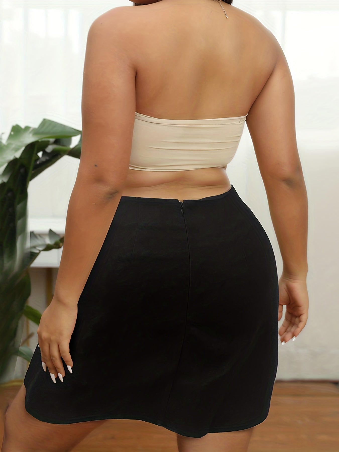  Sexy Skirt Women's Plus High Stretch Bodycon Skirt