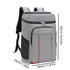 22L Double Layer Thermal Backpack for Camping Beach Picnics Waterproof Insulated