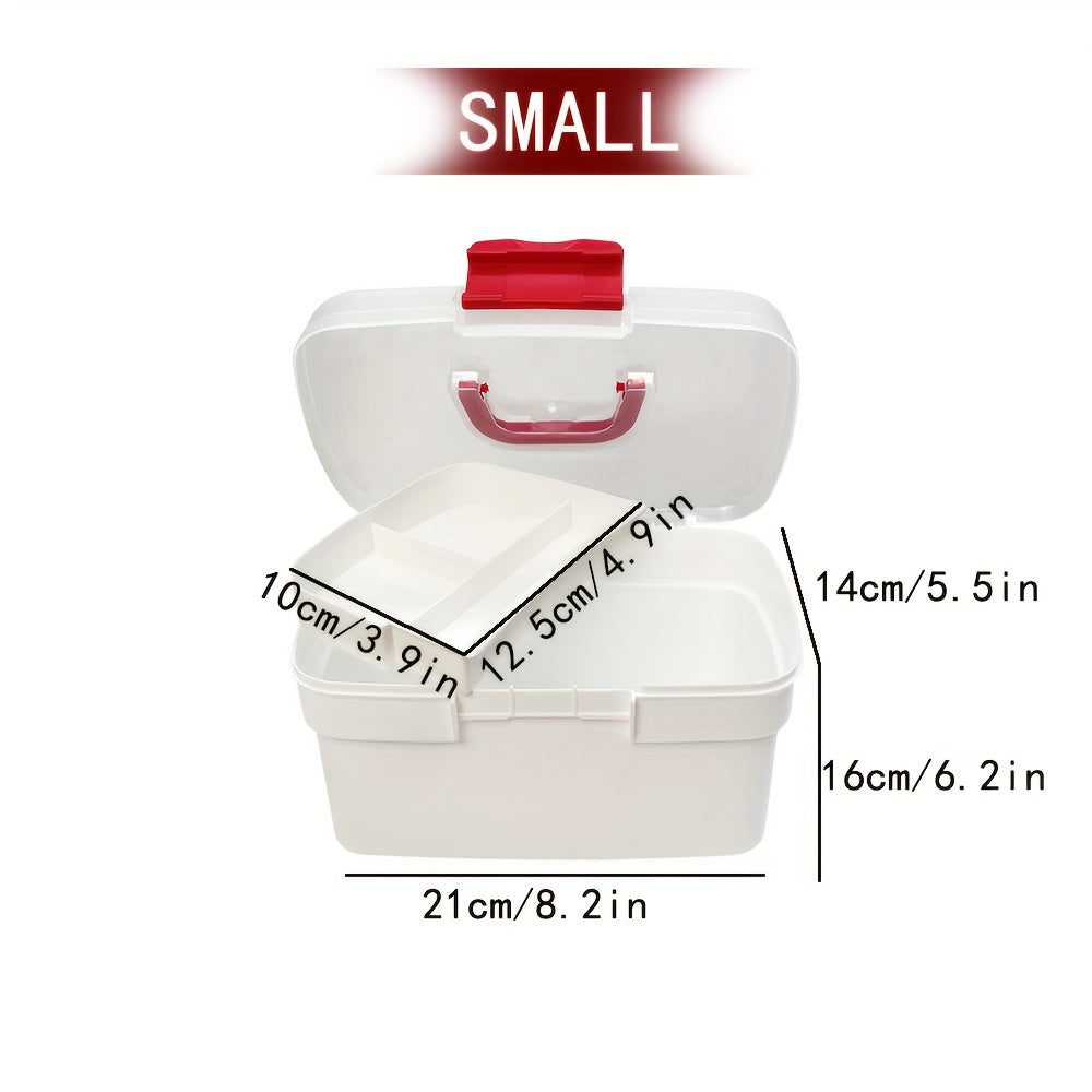 Double Layers Storage Bin Parts Box Tool Box With Handle