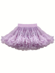 Girls Tutu Skirt Soft Tulle Elastic Waist Dance Ballet Skirts