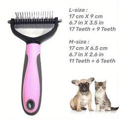 2-in-1 Pet Grooming Tool: Comb and Slicker Brush for Cats and Dogs