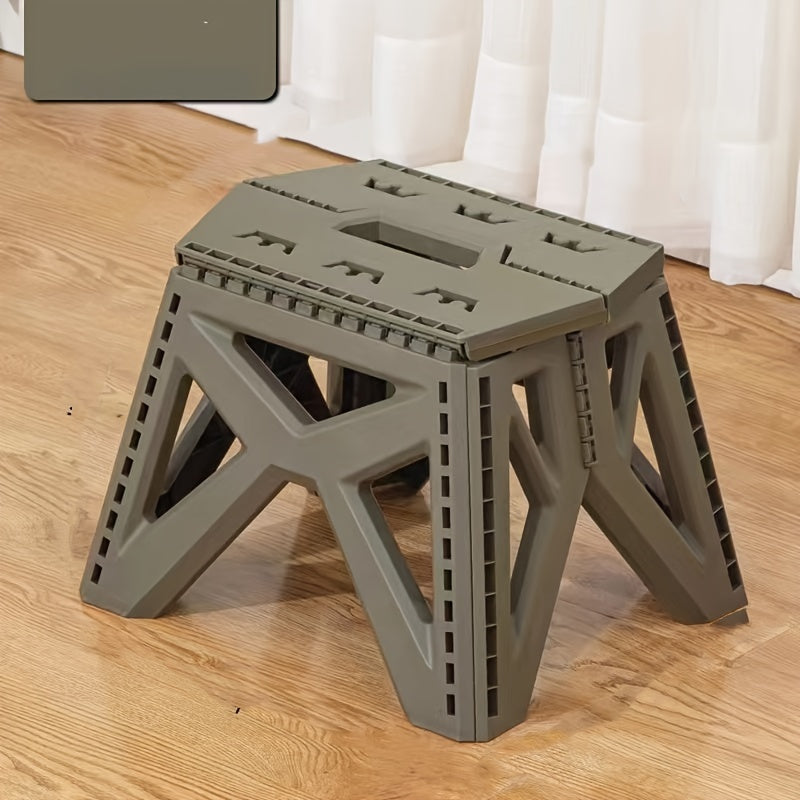Portable Folding Stool Non slip Surface Holds 136 KG