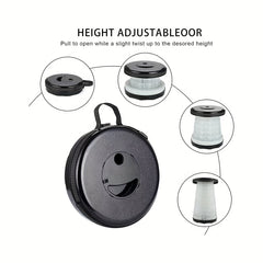 Portable Retractable Folding Stool with Lights Supports Up To 440lbs