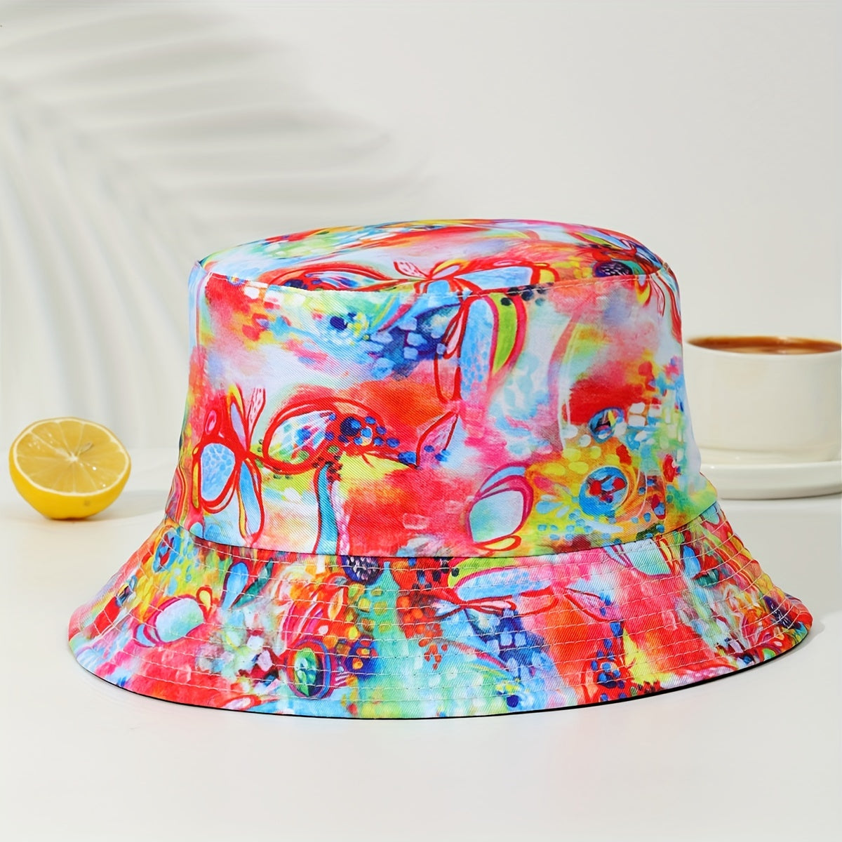 Tie Dye Print Bucket Hat Foldable Fisherman Cap