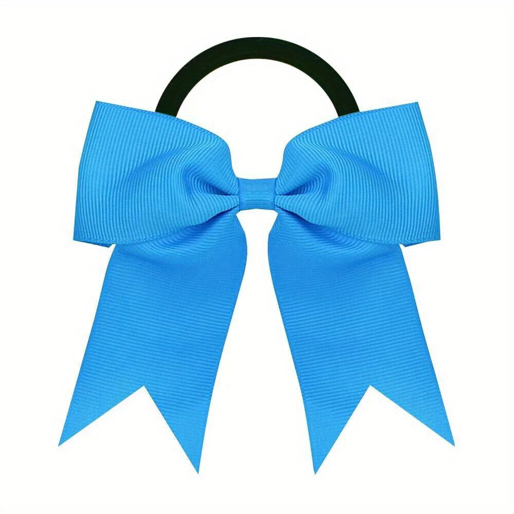 Large Bow Hair Tie For Kids Toddlers Girls Solid Hair Rope Elastic Hair Accessor