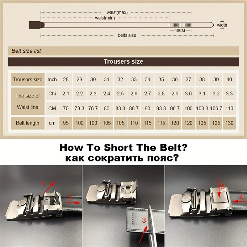 Men's Leather Buckle Belt for Outdoor Party Holiday Sports