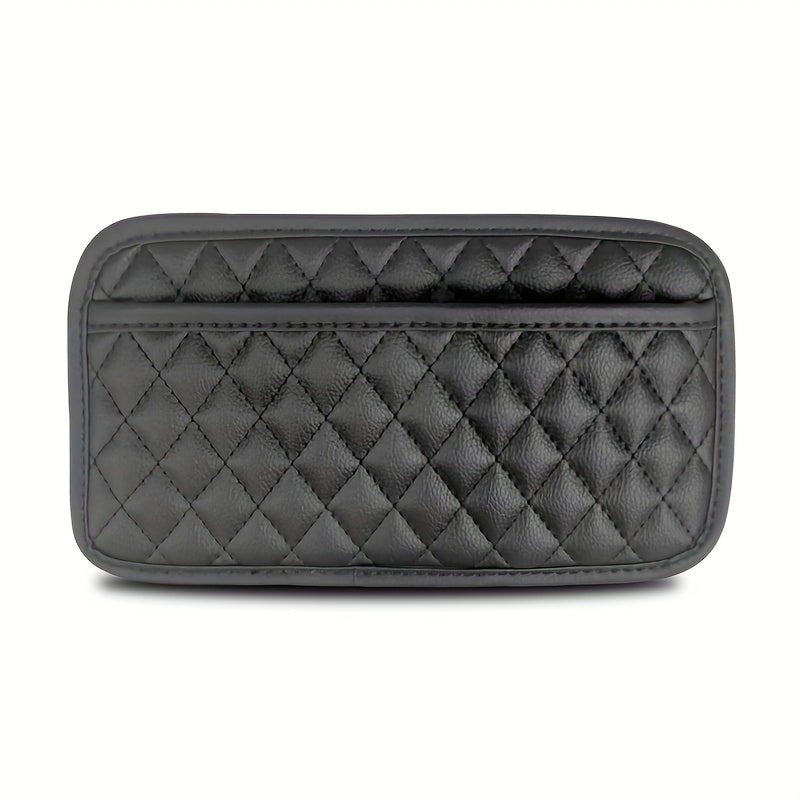 Car Storage Box Sticky Pouch PU Leather Car Storage Bag