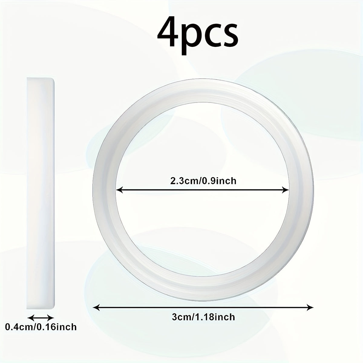 4pcs Silicone Seal Ring Leakproof Water Cup Gasket - Replacement Accessory