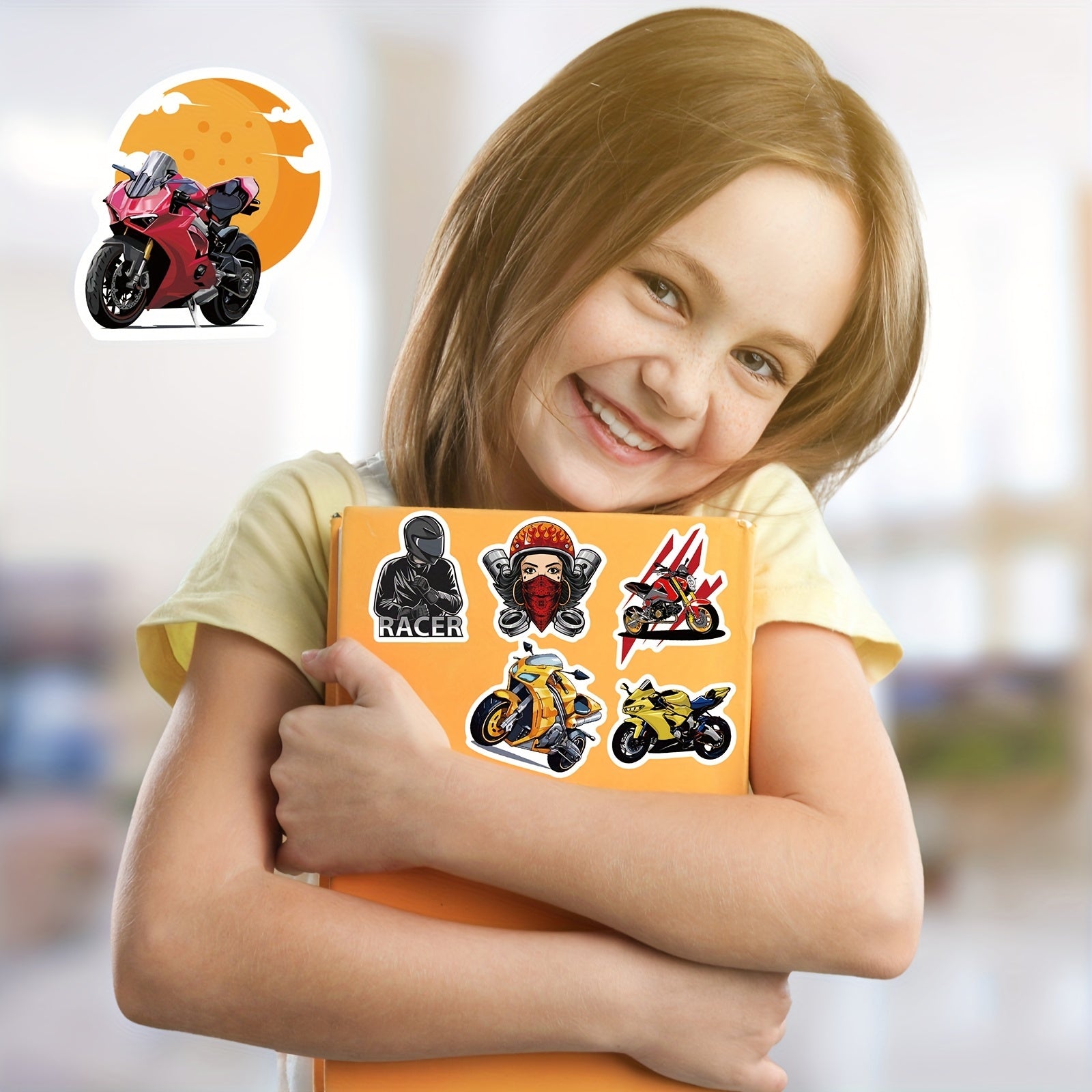 50pcs Motorcycle Stickers Vinyl Waterproof Cartoon Stickers