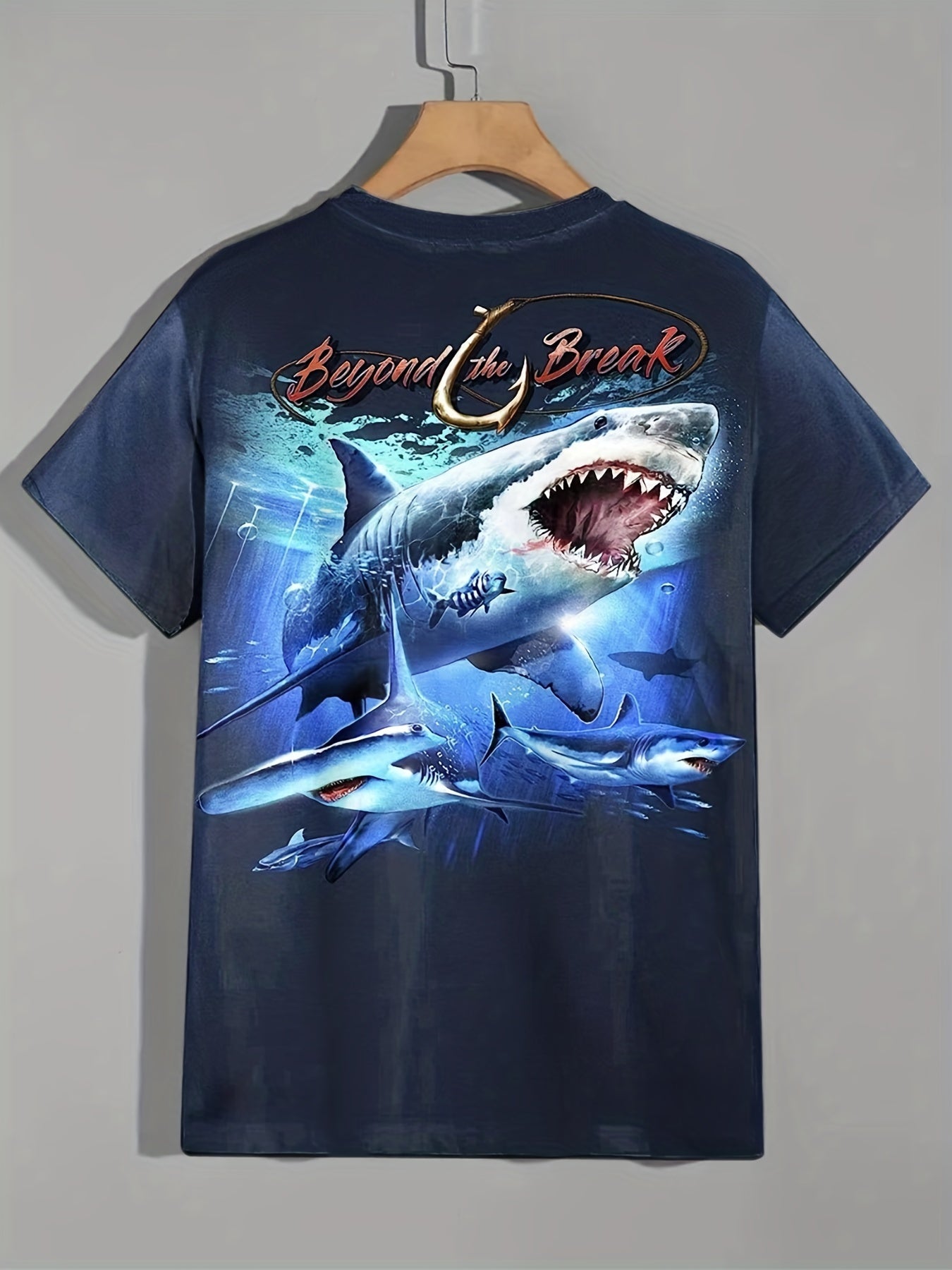 Men's Animals Graphic Print T shirt Casual Comfy Slightly Stretch Crew Neck Tee