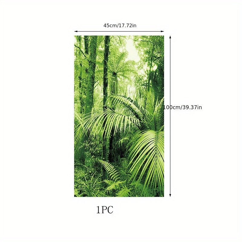 Forest Leaf Privacy Window Film for Home Decor