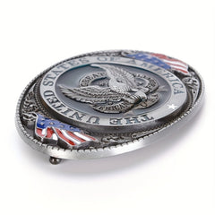 American Flag Eagle Men's Belt Buckle