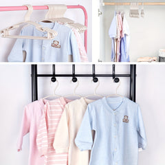 9pcs Khaki Hangers for Infants and Toddlers Newborn Clothes Hanging Racks
