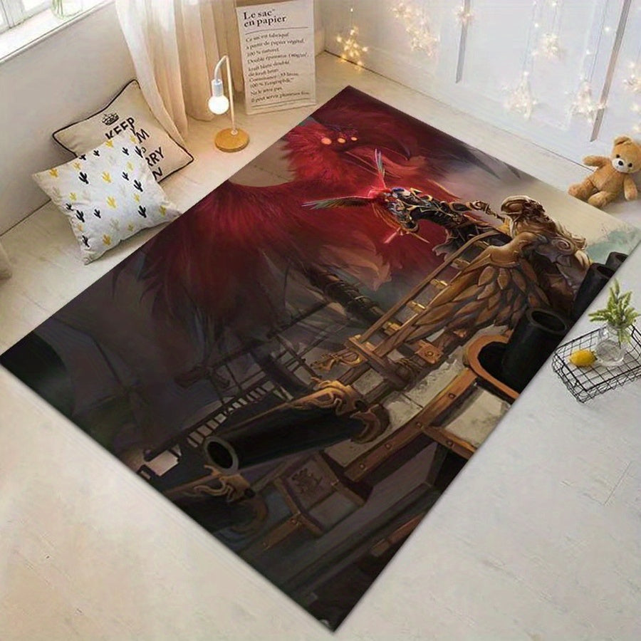 Large Area Rug Modern Crystal Velvet Non-slip Soft Polyester Fiber Mat