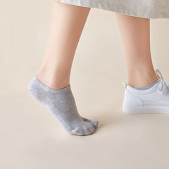Women's No Show Two Toes Socks Athletic Casual Soft Cotton Non Slip Socks