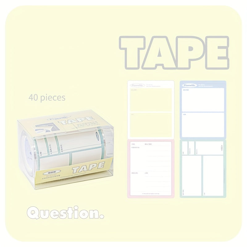 60 Sheets Sticky Notes Roll Labels Stickers Adhesive Name Tags 4 T