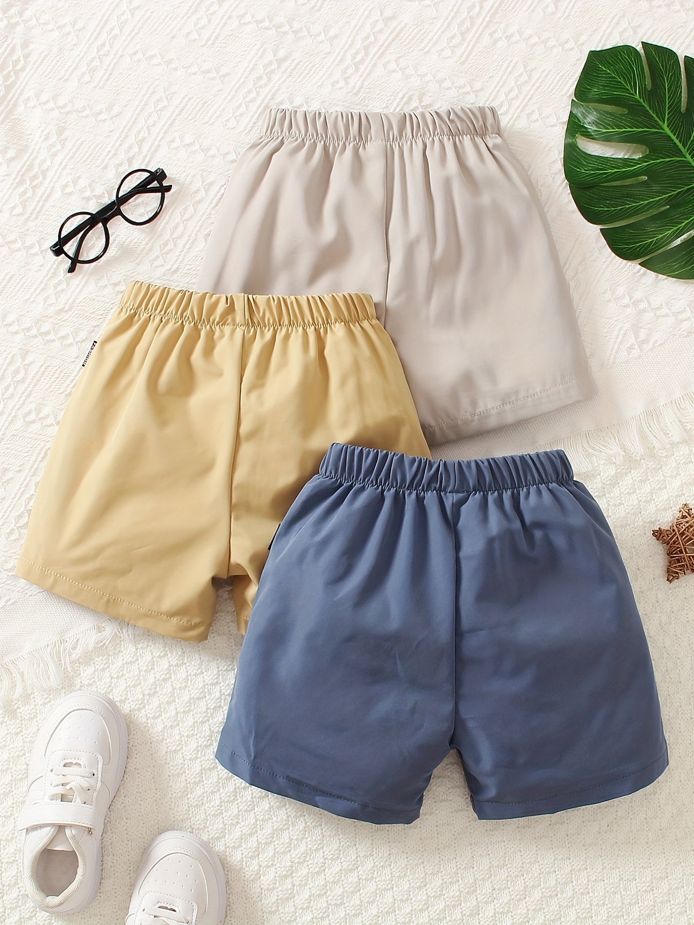 3pcs Letter Print Boys Comfortable Creative Shorts