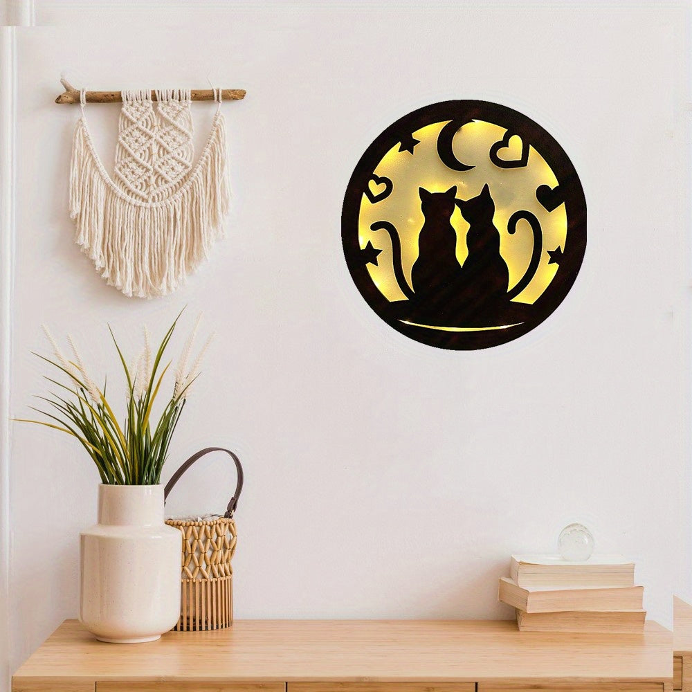 Christmas Halloween Scene Lights Mother Baby Decoration Clock Sound Light