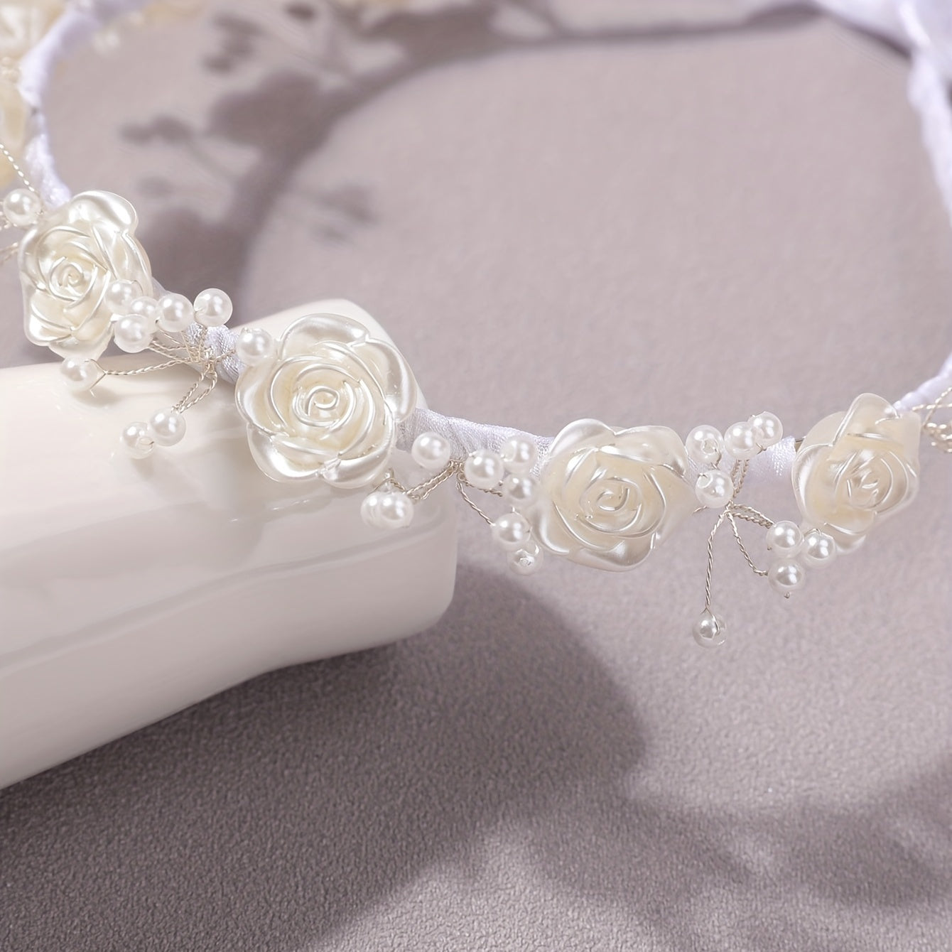 Flower Headband Bridal Head Piece Ribbon Head Band Hair Accessories