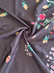 Floral Print Short Sleeve V Neck Maxi Dress